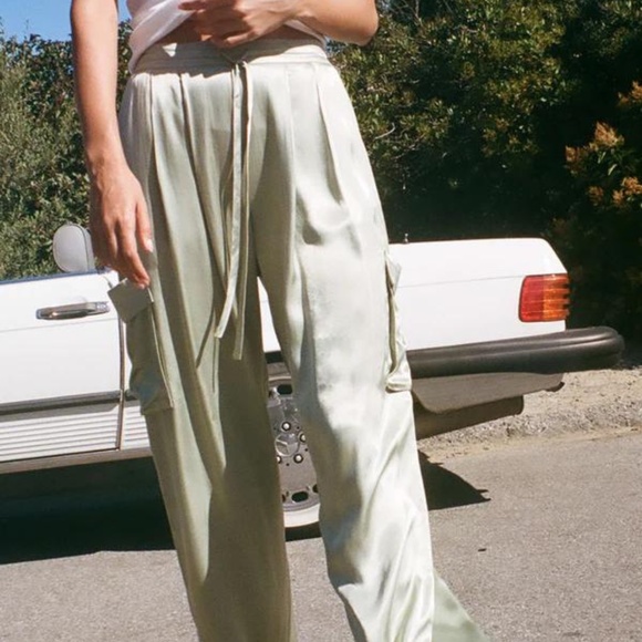 NWT Light Green Olive Oil Romeo Pants Size XS, S, L - Picture 8 of 9